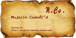 Mojszin Csanád névjegykártya